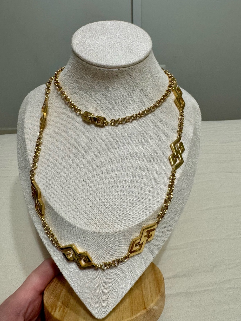 Givenchy Vintage Geometric Link Necklace